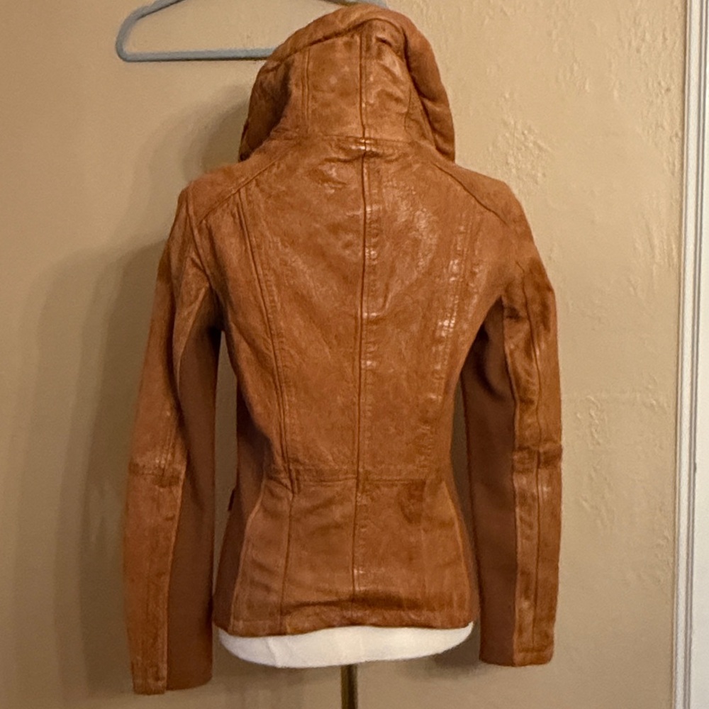 NICHOLAS K Brock Leather Jacket Medium Brown - Picture 10 of 17